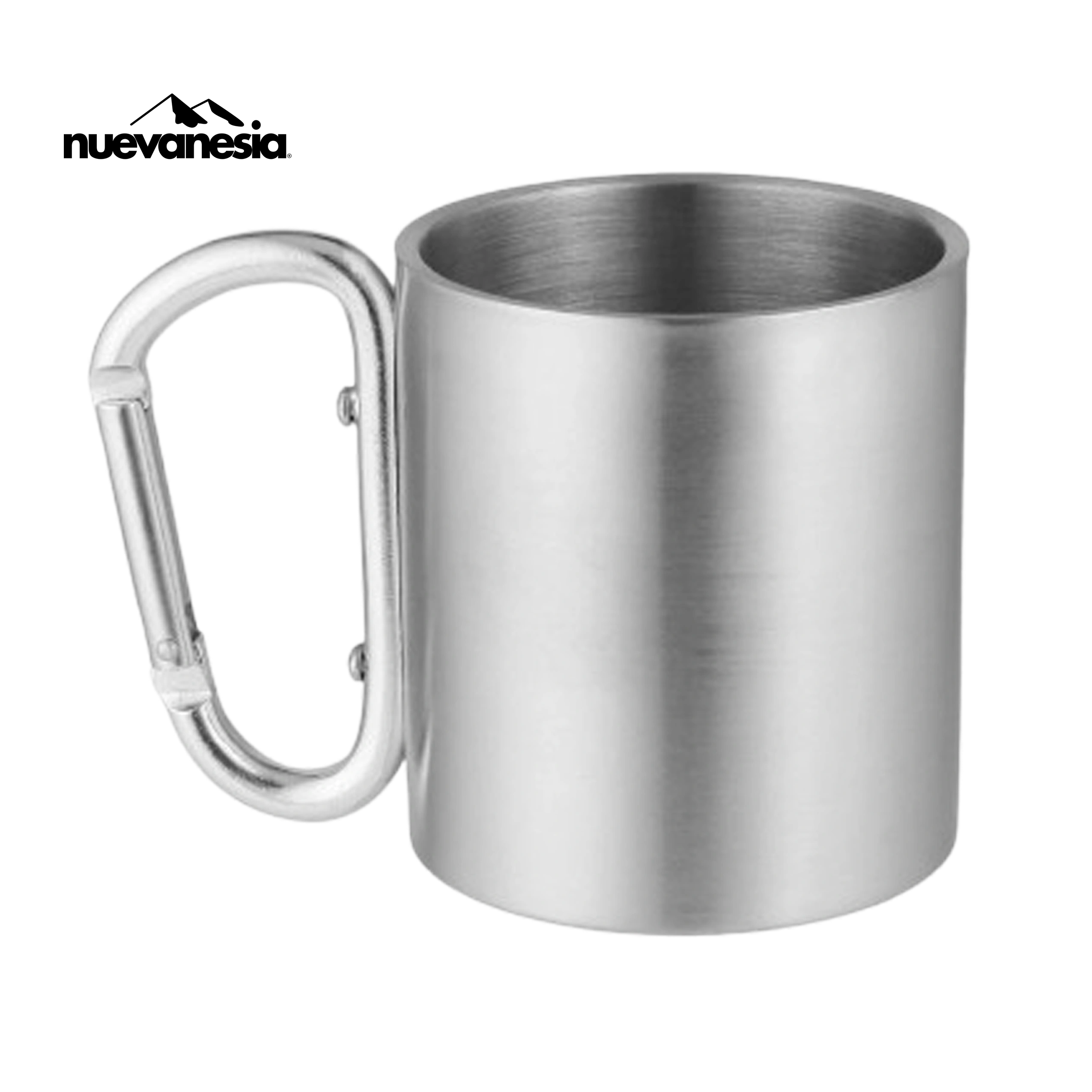 (Jual) Gelas Camping Stainless dengan Carabiner